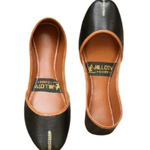 Black Leather Khussa